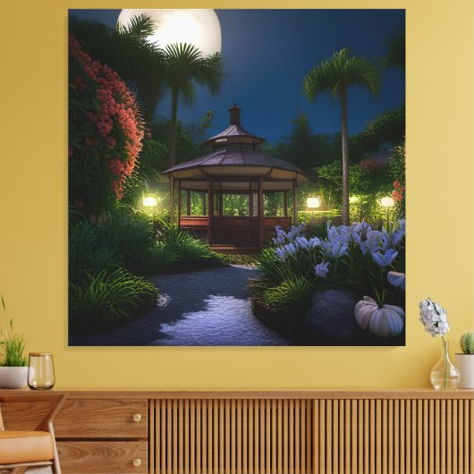 Toile Nuit Lune Dans Le Gazebo (Insitu(Salon))