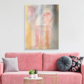 Toile Nuit Rouge Moon Aquarelle Imprimer (Insitu(Salon))