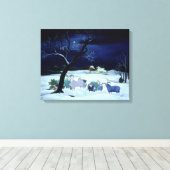 Toile Nuit silencieuse Saint Nuit 1995 (Insitu (Plancher de Bois))