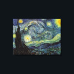 Toile Nuit Van Gogh Starry<br><div class="desc">Vincent Van Gogh Série de peinture paysage et paysage marin - Nuit bleue étoilée</div>