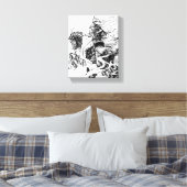 Toile Nuits Arabes Chevalier et Princesse à cheval (Insitu(Chambre))