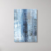 Toile 'Number One' Bleu et gris Art Abstrait Imprimer (Recto)