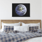 Toile numériquement image améliorée de la Terre entière (Insitu(Chambre))