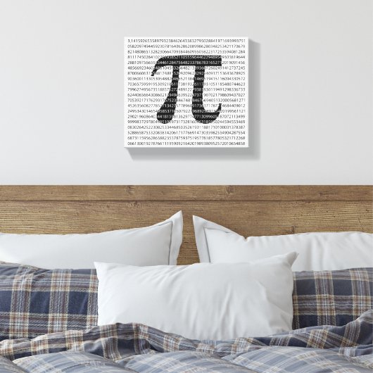 Toile Numéro noir d'origine pi jour symbole mathématique (Insitu(Chambre))