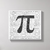 Toile Numéro noir d'origine pi jour symbole mathématique (Recto)