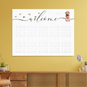 Toile numéros de table de bienvenue de chiot Cavapoo mar (Insitu(Salon))