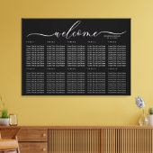 Toile Numéros de table de bienvenue de mariage noir (Insitu(Salon))