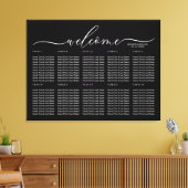 Toile Numéros de table de bienvenue de mariage noir (Insitu(Salon))