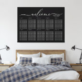 Toile Numéros de table de bienvenue de mariage noir (Insitu(Chambre))