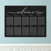 Toile Numéros de table de bienvenue de mariage noir (Insitu (Plancher de Bois))