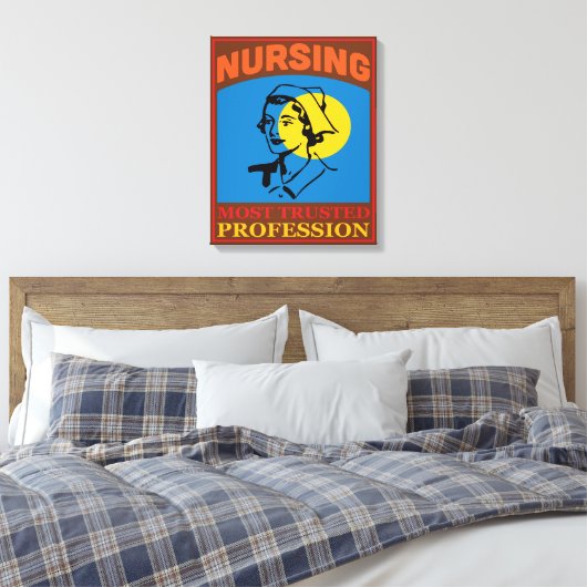 Toile nursing trusted profession Stretched Canvas Print (Insitu(Chambre))