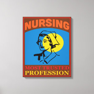 Toile nursing trusted profession Stretched Canvas Print