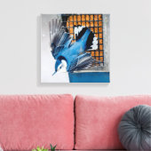 Toile Nuthatch à poitrine blanche en neige - Photo origi (Insitu(Salon))