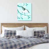 Toile Nuthatch Stylized Bird Design (Insitu(Chambre))