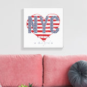 Toile NYC American Flag Heart (Insitu(Salon))