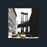 Toile Nyc Brooklyn Bridge Taxi jaune New York City<br><div class="desc">Nyc Brooklyn Bridge Yellow Taxi New York City Pop Art Canvas Art Imprimer.</div>