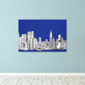 Toile NYC encre bleu royal (Insitu (Plancher de Bois))