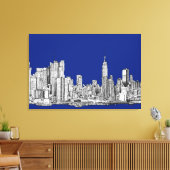 Toile NYC encre bleu royal (Insitu(Salon))