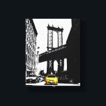 Toile Nyc New York City Taxi jaune Brooklyn Bridge<br><div class="desc">Nyc New York City Yellow Taxi Brooklyn Bridge Pop Art Canvas Art Imprimer.</div>