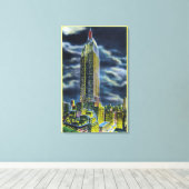 Toile NYC, New YorkEmpire State Building à la nuit (Insitu (Plancher de Bois))