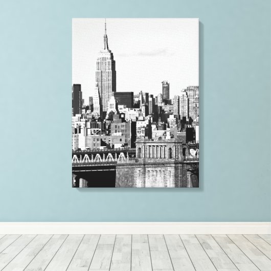 Toile NYC Skyline II (Insitu (Plancher de Bois))