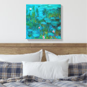 Toile Nymphes de Monet, peinture impressionniste authent (Insitu(Chambre))