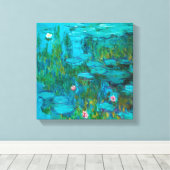 Toile Nymphes de Monet, peinture impressionniste authent (Insitu (Plancher de Bois))