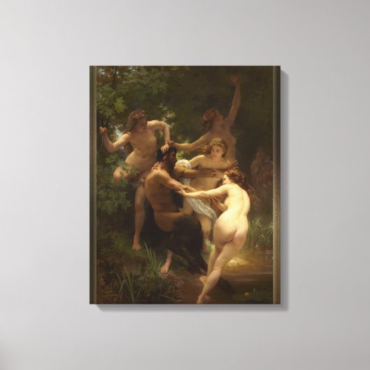 Toile Nymphes et Satyr par William-Adolphe Bouguereau (Recto)