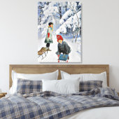 Toile Nystrom - Enfants dans la neige, 1910 (Insitu(Chambre))