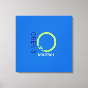 Toile O Carte d'accès à la barre initiale du Bat mitzvah