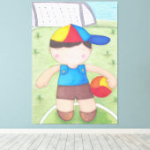 Toile O Menino de Boné e a Bola (Insitu (Plancher de Bois))