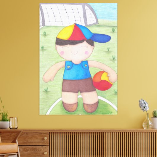 Toile O Menino de Boné e a Bola (Insitu(Salon))