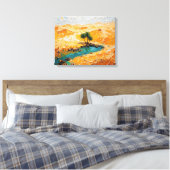 Toile Oasis dans le désert Premium Wrapped Canvas Ar (Insitu(Chambre))