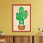 Toile Oasis de Cactus (Insitu(Salon))