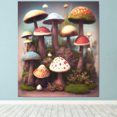 Toile Oasis de champignons (Insitu (Plancher de Bois))