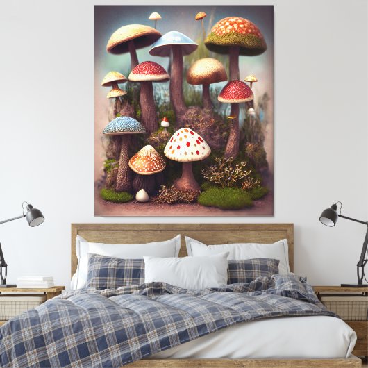 Toile Oasis de champignons (Insitu(Chambre))
