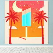 Toile Oasis de glace de palme d'été étoile (Insitu (Plancher de Bois))