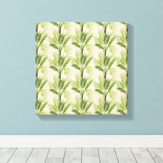 Toile Oasis intérieure | Motif Palm Tree (Insitu (Plancher de Bois))