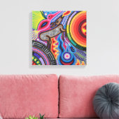 Toile Oaxaca Mexico Mexican Mayan Tribal Art boho Travel (Insitu(Salon))