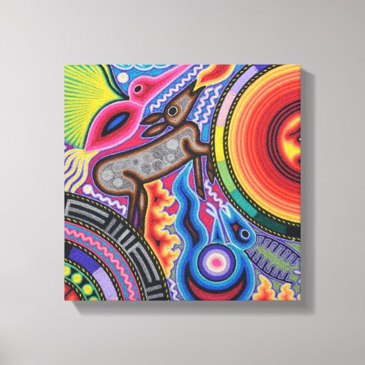 Toile Oaxaca Mexico Mexican Mayan Tribal Art boho Travel (Recto)