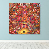 Toile Oaxaca Mexico Mexican Mayan Tribal Art boho Travel (Insitu (Plancher de Bois))