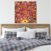 Toile Oaxaca Mexico Mexican Mayan Tribal Art boho Travel (Insitu(Chambre))