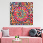 Toile Oaxaca Mexico Mexican Mayan Tribal Art boho Travel (Insitu(Salon))