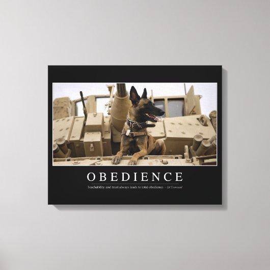 Toile Obéissance : Citation Inspirationnelle 2 (Recto)