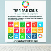 Toile Objectifs de développement durable 17 ODD 2030 des (Insitu (Plancher de Bois))