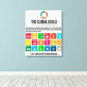Toile Objectifs mondiaux pour le développement durable (Insitu (Plancher de Bois))