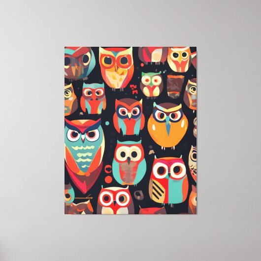 Toile Observateurs de nuit Abstraits (Recto)