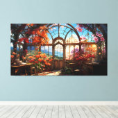 Toile Observatoire Dreamy surchargé de fleurs (Insitu (Plancher de Bois))