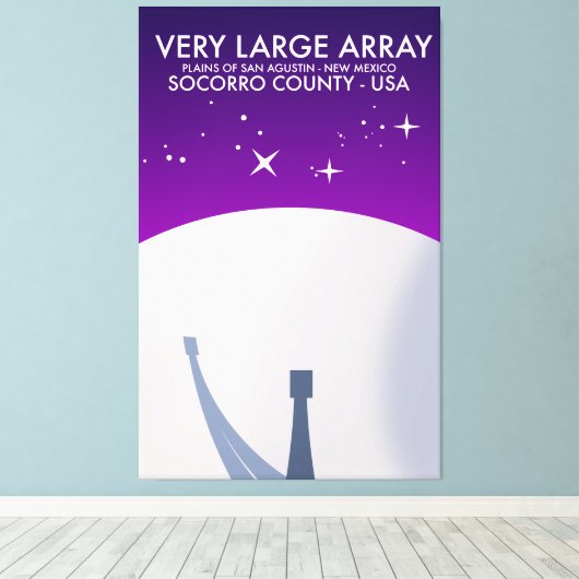 Toile Observatoire spatial Very Large Array art spatial. (Insitu (Plancher de Bois))