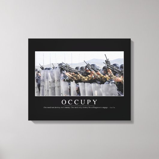 Toile Occupy : Citation inspirante (Recto)
